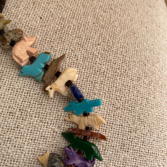 Zuni Fetish Necklace - Turquoise and other Stones and Beads - Picture 6 of 10